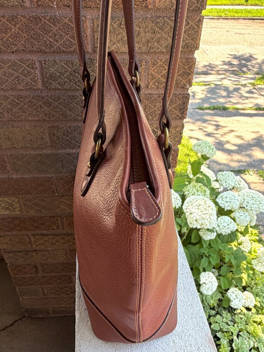 COACH Vintage Sheridan Wendell Large Domed British Tan Brief Shoulder Bag Rare - Picture 5 of 14
